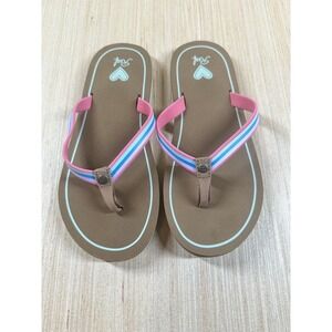Reef Thong Flip Flops Girls 2/3 Devy Sandals Multi Color